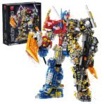 Mesiondy Beast King 3,226 PCS Deformation Mecha Building Set ¨C 13.8 Inch Black & Yellow Armored Robot with Translucent Sword & Cannon ¨C Collectible Display Model
