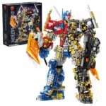 Mesiondy Beast King 3,226 PCS Deformation Mecha Building Set ¨C 13.8 Inch Black & Yellow Armored Robot with Translucent Sword & Cannon ¨C Collectible Display Model