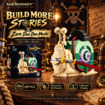 MESIONDY One Piece Zoro Den Den Mushi Building Block Set ¨C 697PCS Anime Collectible Model with Rotating Shell & Movable Hat - Image 2