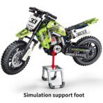 Mesiondy Championship Off-Road Dirt Bike Building Kit – 476 PCS Premium Brick System | Motocross Racing Model | Number 33 Livery - Image 5