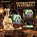 MESIONDY One Piece Zoro Den Den Mushi Building Block Set ¨C 697PCS Anime Collectible Model with Rotating Shell & Movable Hat - Image 3