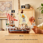 Mesiondy One Piece Going Merry Pirate Ship Building Set ¨C 1,376 PCS Adventure Vessel with Crew Figures ¨C 13.8 Inch Display for Collectors - Image 3