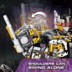 Mesiondy Beast King 3,226 PCS Deformation Mecha Building Set ¨C 13.8 Inch Black & Yellow Armored Robot with Translucent Sword & Cannon ¨C Collectible Display Model - Image 17