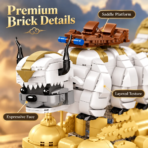 Mesiondy Flying Bull Building Set ¨C 1,141 PCS Sacred Soar Model with Articulated Head & Legs ¨C 13.2 Inch Display for Collectors - Image 5