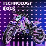 Mesiondy Off-Road Motocross Bike Building Kit – 476 PCS Premium Brick System | Dirt Bike Technic Model | Racing Decal Detail - Image 3