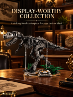Mesiondy T-Rex Fossil Building Set – 1,876 PCS Skeleton Dinosaur Model with Display Base – 28.7 Inch Collectible Home Decor - Image 4