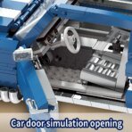 Mesiondy Classic GT Muscle Car Building Kit ¨C 1680 PCS Premium Brick System | Vintage American Sport Coupe | Supercharged Engine Detail - Image 16