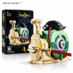 MESIONDY One Piece Zoro Den Den Mushi Building Block Set ¨C 697PCS Anime Collectible Model with Rotating Shell & Movable Hat