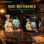 MESIONDY One Piece Zoro Den Den Mushi Building Block Set ¨C 697PCS Anime Collectible Model with Rotating Shell & Movable Hat - Image 6