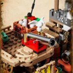 Mesiondy Caribbean Pirate Island Outpost Building Set  ‍☠️ – 943 PCS, 13.8" Wide Pirate Hideout with Boat & Palm Tree - Image 7
