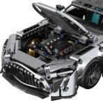 Mesiondy Silver Arrow GT Black Series Building Kit – 1466 PCS Premium Brick System | 1:14 Scale German Supercar | AMG Racing Livery - Image 8