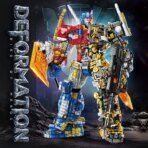 Mesiondy Beast King 3,226 PCS Deformation Mecha Building Set ¨C 13.8 Inch Black & Yellow Armored Robot with Translucent Sword & Cannon ¨C Collectible Display Model - Image 8