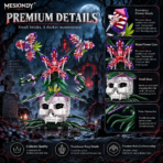MESIONDY Stranger Things Gothic Carnivorous Plant Building Block Set ¨C 1234PCS Skull Flower Collector Model - Image 7