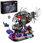 Mesiondy Mechanical Lantern Fish Building Set – 1,010 PCS Steampunk Deep Sea Model with Coral Base – 12.2 Inch Display for Collectors