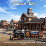 Mesiondy Steam Age Ore Train Building Set – 1,402 PCS Light-Up Locomotive with Mining Car & Station Clock – 20.5 Inch Display Model for Collectors - Image 2