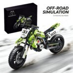 Mesiondy Championship Off-Road Dirt Bike Building Kit – 476 PCS Premium Brick System | Motocross Racing Model | Number 33 Livery - Image 9