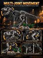 Mesiondy T-Rex Fossil Building Set – 1,876 PCS Skeleton Dinosaur Model with Display Base – 28.7 Inch Collectible Home Decor - Image 6