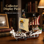 Mesiondy One Piece Going Merry Pirate Ship Building Set ¨C 1,376 PCS Adventure Vessel with Crew Figures ¨C 13.8 Inch Display for Collectors - Image 5