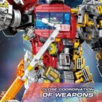 Mesiondy Beast King 3,226 PCS Deformation Mecha Building Set ¨C 13.8 Inch Black & Yellow Armored Robot with Translucent Sword & Cannon ¨C Collectible Display Model - Image 4