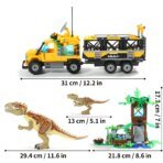 Mesiondy Jurassic World Prehistoric Apex Predator Expedition Building Set – 546 PCS Premium Brick System | Dino Transport Truck, Watchtower & Dinosaur Figures - Image 3