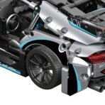 Mesiondy Silver Arrow GT Black Series Building Kit – 1466 PCS Premium Brick System | 1:14 Scale German Supercar | AMG Racing Livery - Image 6