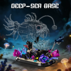 Mesiondy Mechanical Lantern Fish Building Set – 1,010 PCS Steampunk Deep Sea Model with Coral Base – 12.2 Inch Display for Collectors - Image 6
