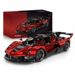 Mesiondy Ferrari FXX-K EVO Style Supercar Building Set ¨C 4,133 PCS 1:8 Scale White & Blue Tech Model ¨C Static Collectible Display