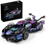 Mesiondy Cyberpunk V12 Hypercar Building Kit – 1039 PCS Premium Brick System | Italian Supercar Technic Model | Scissor Door & Active Wing Detail