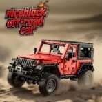 Mesiondy Off-Road Building Set   – 1,313 PCS Red Jeep Wrangler Style Model with Suspension & Large Tires – Independent Mechanical Series - Image 3