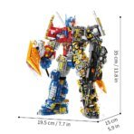 Mesiondy Beast King 3,226 PCS Deformation Mecha Building Set ¨C 13.8 Inch Black & Yellow Armored Robot with Translucent Sword & Cannon ¨C Collectible Display Model - Image 2