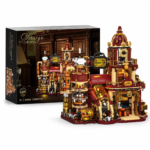 Mesiondy Steampunk Gift Workshop Building Set ¨C 3,252 PCS Vintage Assembly Line with LED Light ¨C 13.9 Inch Display for Collectors
