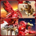 Mesiondy Fawkes Phoenix Building Set ¨C 938 PCS Red Mythical Bird with Gold Display Stand ¨C 17.2 Inch Wingspan Model for Collectors - Image 9