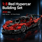 Mesiondy Ferrari FXX-K EVO Style Supercar Building Set ¨C 4,133 PCS 1:8 Scale White & Blue Tech Model ¨C Static Collectible Display - Image 2