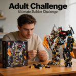 Mesiondy Beast King 3,226 PCS Deformation Mecha Building Set ¨C 13.8 Inch Black & Yellow Armored Robot with Translucent Sword & Cannon ¨C Collectible Display Model - Image 12