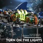 Mesiondy Mechanical Half-Cut Shark Building Set   – 687 PCS, Hand-Cranked Moving Action, 9" Tall STEM Toy for Kids & Adults ⚙️ - Image 5
