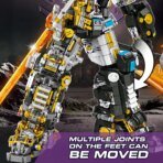 Mesiondy Beast King 3,226 PCS Deformation Mecha Building Set ¨C 13.8 Inch Black & Yellow Armored Robot with Translucent Sword & Cannon ¨C Collectible Display Model - Image 18