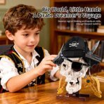 Mesiondy Pirate Skull Building Set – 1,176 PCS Captain Model with Hat, Eye Patch & Dual Swords – 11.8 Inch Home Decor Display for Collectors - Image 3