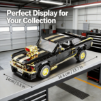 Mesiondy Classic GT Muscle Car Building Kit ¨C 1680 PCS Premium Brick System | Vintage American Sport Coupe | Supercharged Engine Detail - Image 2