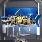 Mesiondy Mechanical Half-Cut Shark Building Set   – 687 PCS, Hand-Cranked Moving Action, 9" Tall STEM Toy for Kids & Adults ⚙️ - Image 3