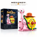 MESIONDY One Piece Luffy Den Den Mushi Building Block Set ¨C 573PCS Anime Collectible Model with Rotating Shell & Movable Straw Hat