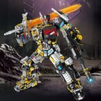 Mesiondy Beast King 3,226 PCS Deformation Mecha Building Set ¨C 13.8 Inch Black & Yellow Armored Robot with Translucent Sword & Cannon ¨C Collectible Display Model - Image 15