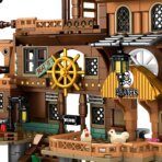 Mesiondy Caribbean Pirate Island Pier Building Set  ‍☠️ – 573 PCS, 21.6" Long Pirate Dock & Boat Toy  , Compatible with Major Brick Brands - Image 7