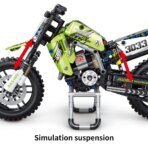 Mesiondy Championship Off-Road Dirt Bike Building Kit – 476 PCS Premium Brick System | Motocross Racing Model | Number 33 Livery - Image 6