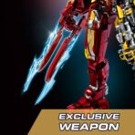 Mesiondy Iron Man MK50 Armored Hero Semi-Mechanical Mech Building Kit ¨C 2002 PCS Premium Brick System | Deconstructed Collectible Display Model | Light-Up Energy Effects - Image 10