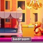 Mesiondy Enchanted Pink Victorian Manor Building Kit – 1349 PCS Premium Brick System | LED Light-Up Gothic Dollhouse | Halloween Display Collectible - Image 8