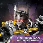 Mesiondy Beast King 3,226 PCS Deformation Mecha Building Set ¨C 13.8 Inch Black & Yellow Armored Robot with Translucent Sword & Cannon ¨C Collectible Display Model - Image 20