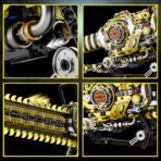 Mesiondy Motorized Chainsaw Building Set – 1,096 PCS Mechanical Saw with Rotating Chain & LED Light – 19.7 Inch Display Model for Collectors - Image 10