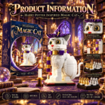 MESIONDY Harry Potter Magic Cat Building Block Set ¨C 877PCS Wizard Cat Collector Model with Hat, Candle & Human-sized game board - Image 7