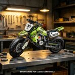 Mesiondy Championship Off-Road Dirt Bike Building Kit – 476 PCS Premium Brick System | Motocross Racing Model | Number 33 Livery - Image 4