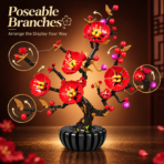 Mesiondy Plum Blossom Building Set ¨C 599 PCS Botanical Flower Model with Black Pot ¨C 12 Inch Home Decor - Image 4